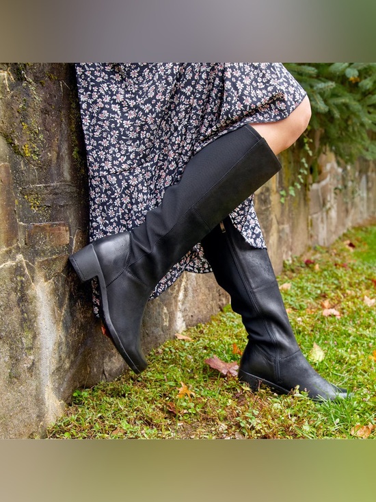 Dansko Shoes - DANSKO CELESTINE TALL LEATHER BLACK BOOTS 41 10.5-11